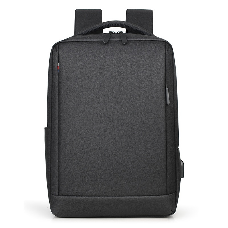 Men Backpack Laptop Nylon Waterproof Laptop Bag 15.6 Inch Male Travel Bags Business Backpack Multifunction Backpack Bags: black