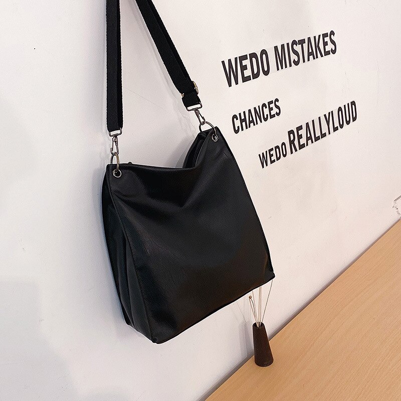 neue PU Leder Eimer tasche Frauen Schulter Tasche Weiblichen Umhängetaschen Handtasche Große Kapazität Eco wiederverwendbar Einkaufstasche Tasche