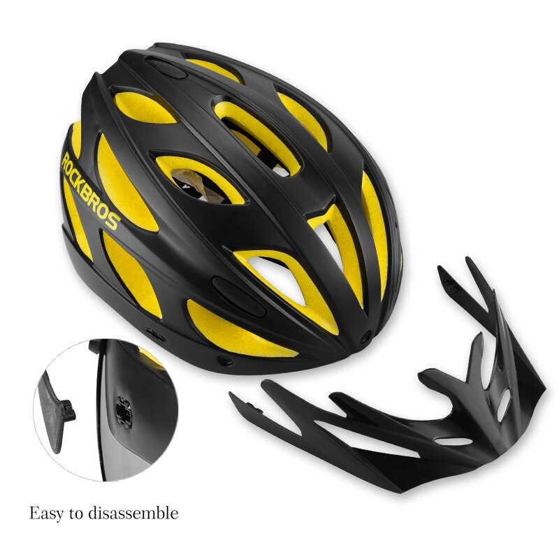 Rockbros Integraal-Gegoten Fiets Helmen Ultralight Magnetische Bril Mtb Mountain Road Fietshelmen Met Bril 57-62 Cm