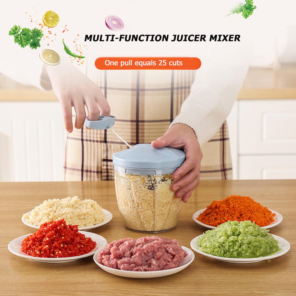 Stainless Steel Manual Meat Grinder Wheat Straw Food Chopper Mincer Mixer Blender Fruits Vegetable Shredder Food Processors