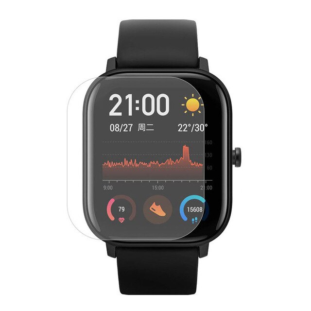 Protector de pantalla para Huami Amazfit GTS, película protectora, cubierta completa, 3D, curvado, compuesto, flexible, accesorios para reloj inteligente: White / 4 pcs