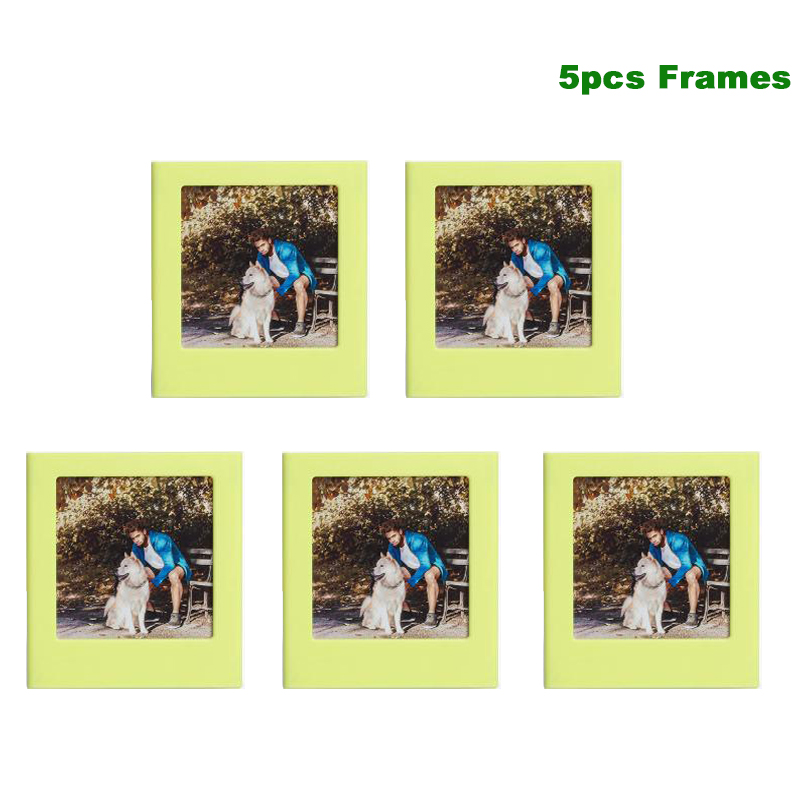Marcos cuadrados de Color de 4 pulgadas para Fujifilm Instax SQUARE SQ1 SQ6 SQ20 SQ40, papeles de película de impresora cuadrados, marcos de fotos magnéticos, 1/5 Uds.