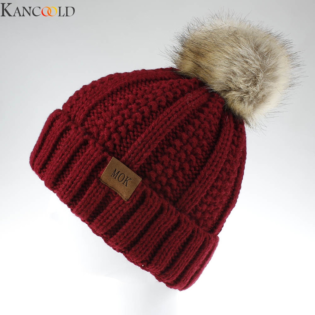 KANCOOLD Neue Frauen Mädchen warm Halten Winter Beiläufige Gestrickte Hütte Wolle Säumen Hütte Ski Hütte Männer Und Frauen lässig outwear: wir