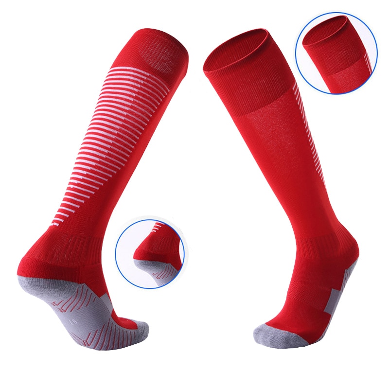 Adult Motocross Socks Non-slip Over The Knee Football Socks Thick Towel Bottom Socks Sweat-absorbent Wear Sports Socks