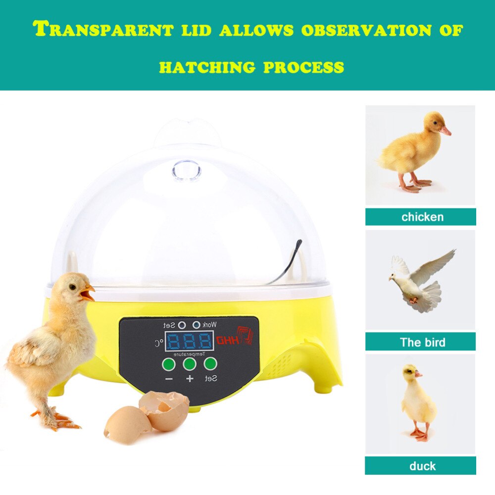 Digital 7 Eggs Incubator For Bird Egg Broedmachine Chicken Duck Quail Birds Egg Hatcher Electronic Incubator Tools
