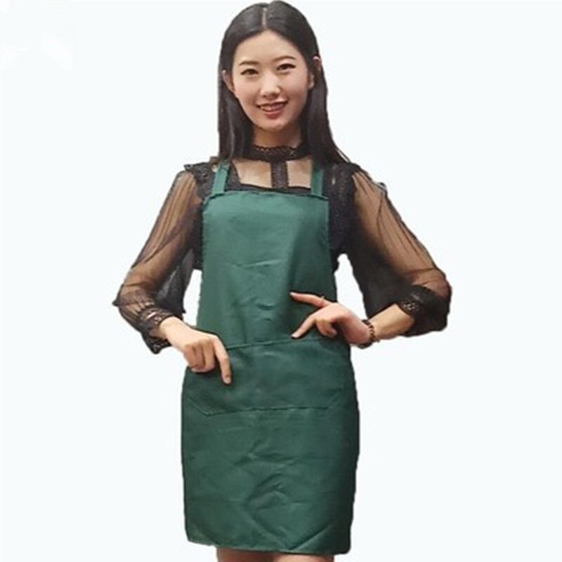 Mannen En Vrouwen Schorten Familie Keuken Chef Schort Restaurant Koken Bakken Jurk Mode Schort + Pocket 13 Kleuren optionele: Army Green