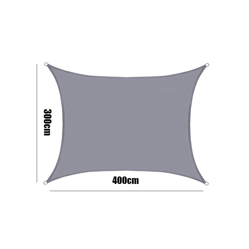 21 farger vanntett skygge seil polyester oxford stoff firkantede markiser solseil solseil for hage terrasse badegård seil: 300 x 400cm