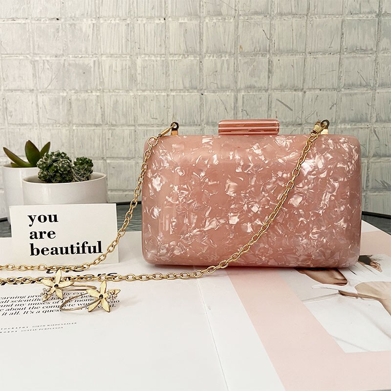 Nova moda sacos de acrílico concha noite embraiagens pearlescent bolsa de ombro das senhoras caixa festa baile casamento bolsas bolsas bolsas