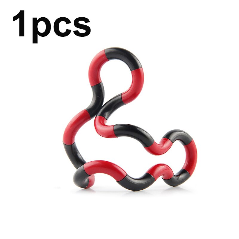 2Pcs Zappeln Anti Stress Spielzeug Twist Erwachsene Dekompression Spielzeug Kind Verformung Seil Perfekte für Stress kind zu Spielen Spielzeug: blackRed1p