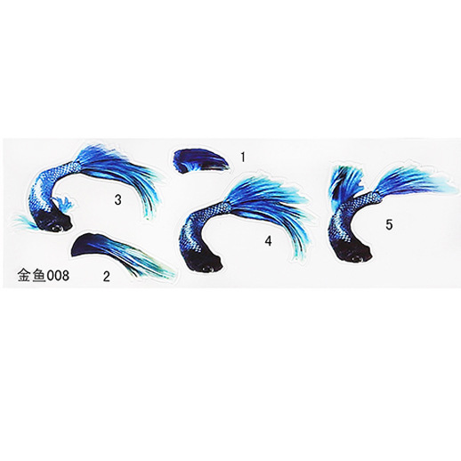 Resin Goldfish Sticker 3D Resin Goldfish Sticker Material Sticker Crystal Epoxy Goldfish Painting