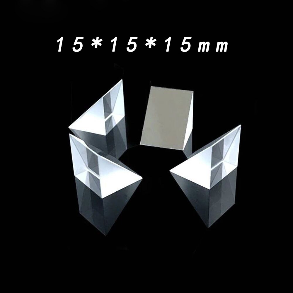 45 ° Prisma de ángulo recto: prisma óptico de vidrio K9 de alta precisión para medición, experimentos científicos de reflexión
