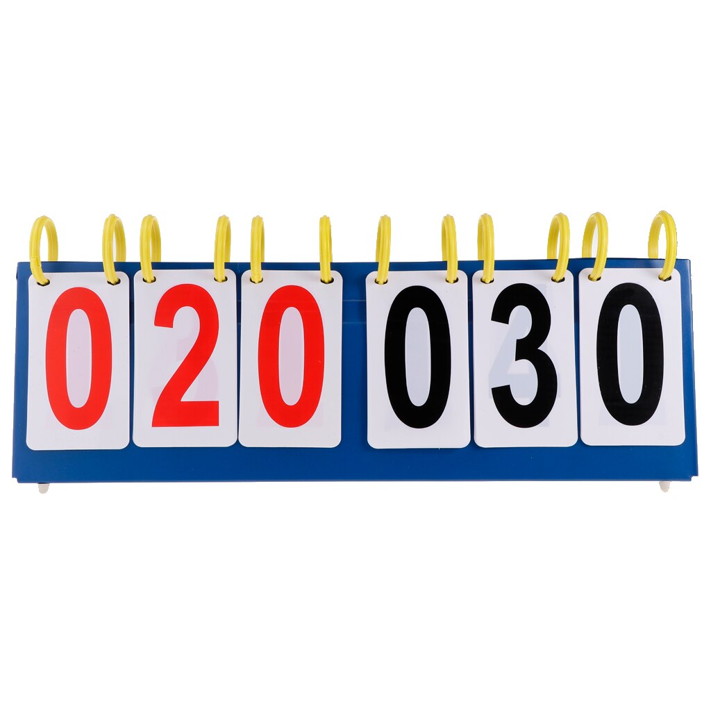 Lichtgewicht Sport Tafel Top Scorebord Flip 99/999 Score Board Met Rood Zwart Plastic Aantal Kaarten
