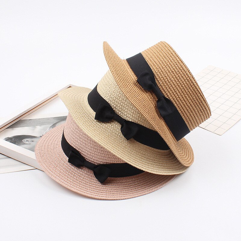 Chapeau d'été pour femmes, casquette unisexe à large bord en laine, ceinture en feutre, haut plat, Fedora, fête, église, Trilby,