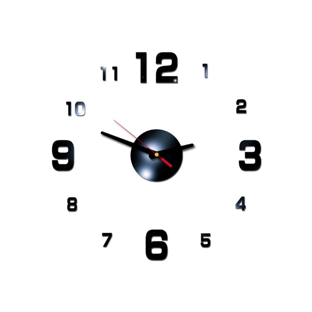 Reloj de pared con números romanos, pegatinas de espejo acrílico, decoración para el hogar, oficina, calcomanías murales de cocina, vintage, metal grande, 19AUG20