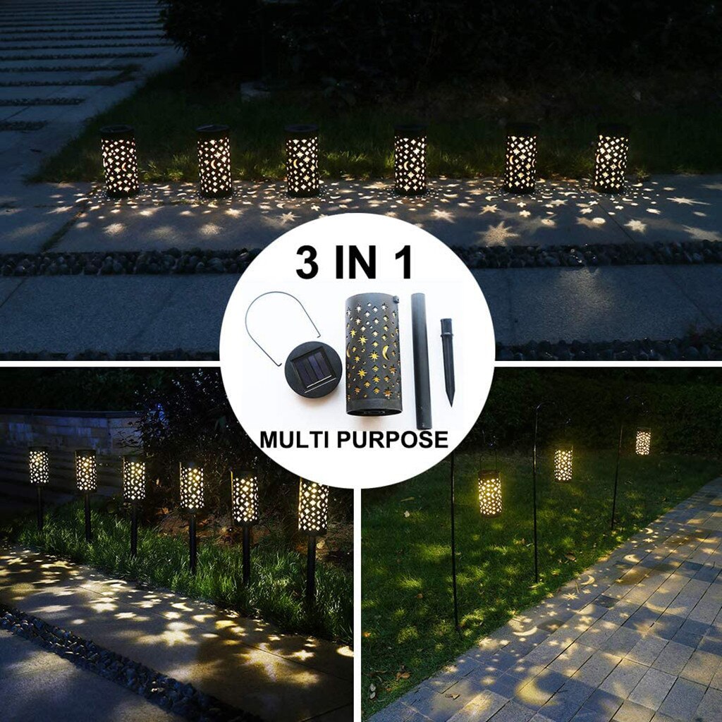 Solar Lights Led Decorative Columns Post Lantern Pole Lamp Pathway Garden Light Landscape Lighting Patio Yard Deck Path#g30