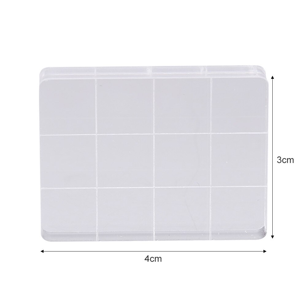 9 Size Acrylic Block For Clear Stamp Cling Mounted Rubber Stamps DIY Scrapbooking Clear Photo Album Decorative Handmade Tool: 3x4CM