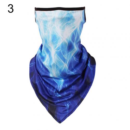 Spandex Flame Teeth Print Breathable Dust Proof Anti UV Face Cover Bandana Neck Gaiter: 3