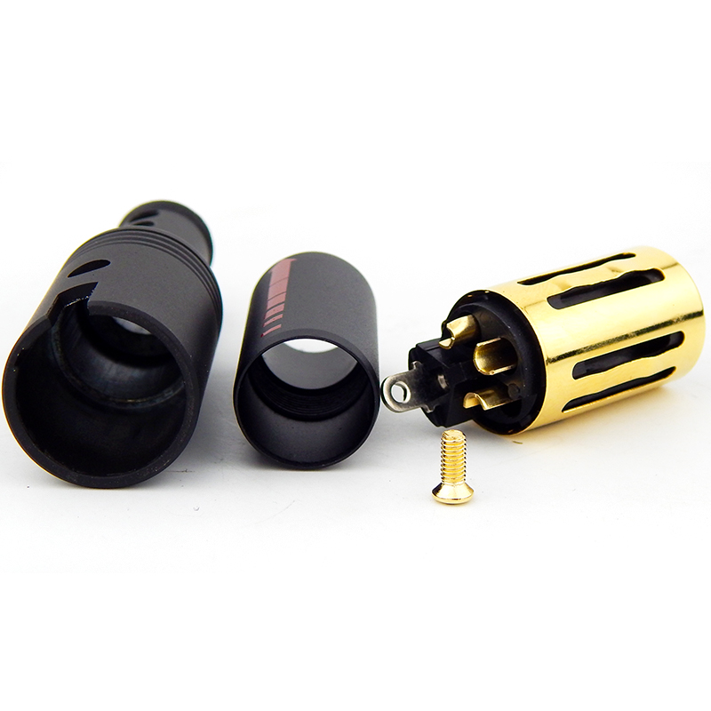 Gold-plated XLR per XRL Connettore 3 Spille Femmina o Maschio Balance Plug 6-10mm