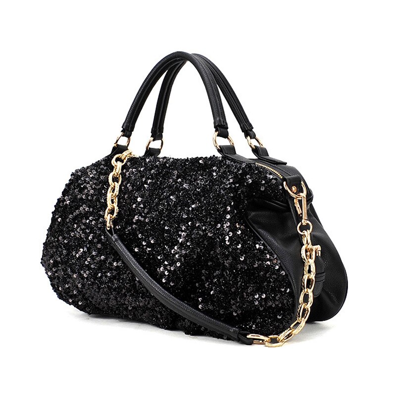 Glitter Schulter Tasche Pailletten Zipper Kette Wolke Tasche Große Kapazität Frauen Slant Knödel Tasche Handtasche: Default Title