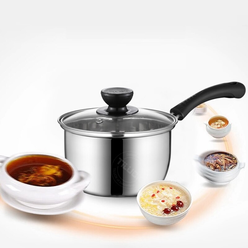 Cacerola de acero inoxidable para cacerola lechera y fideos remojados en el dormitorio de la casa cocina ollas de leche