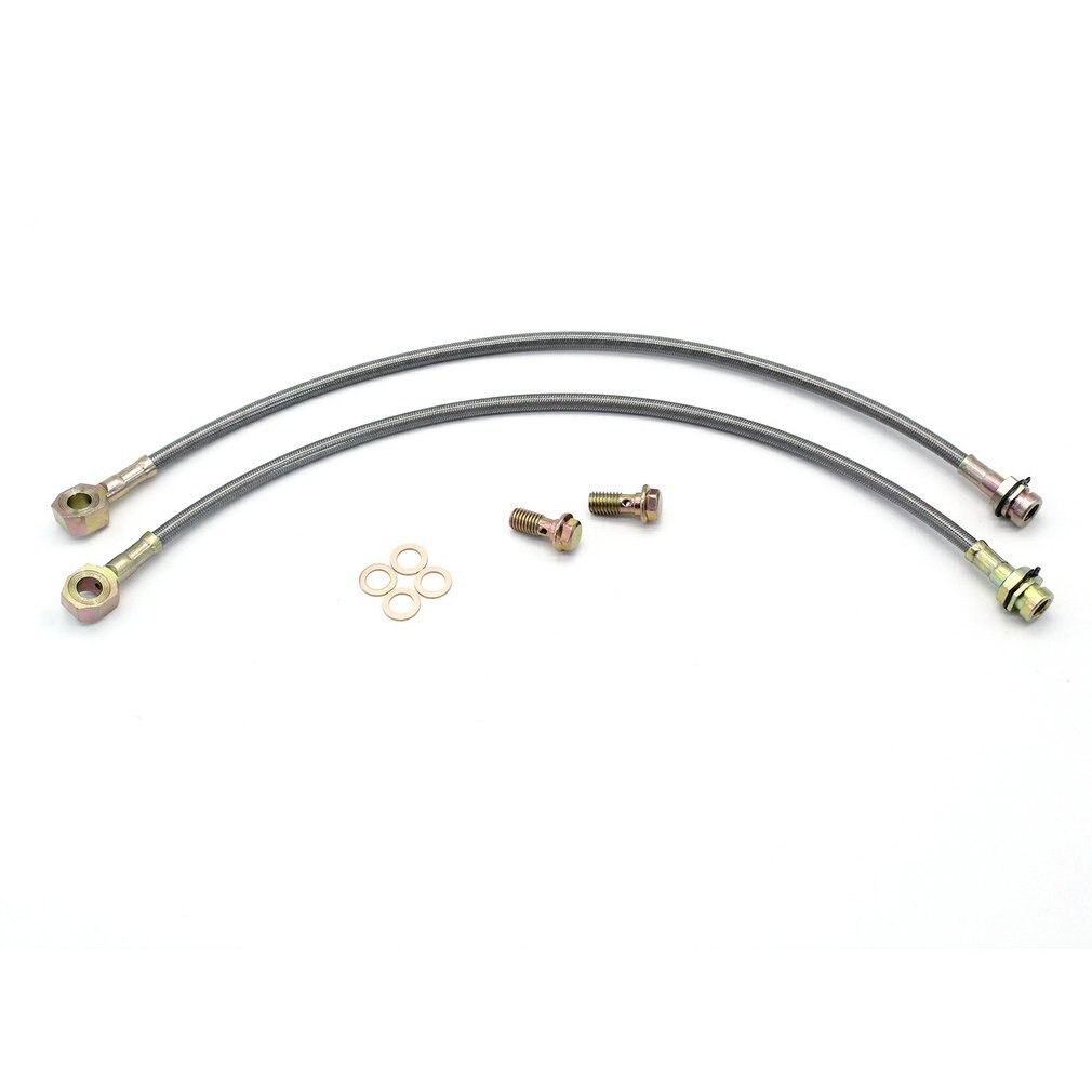 Braided Stainless Steel Disc Brake Hose Disc Brake Conversion Kit High Performance Car Accessory Replacement Part: Default Title