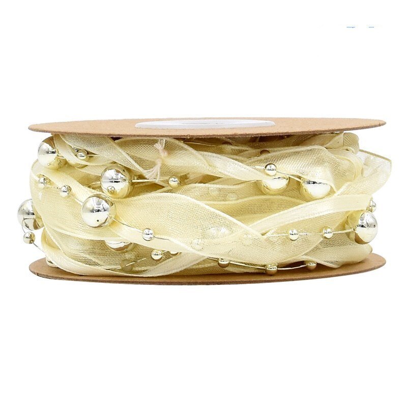 Christmas Tree Decoration Christmas DIY Star Chain Ribbon Happy Year For Child Merry Christmas Party Decor: 3M / 454 -B