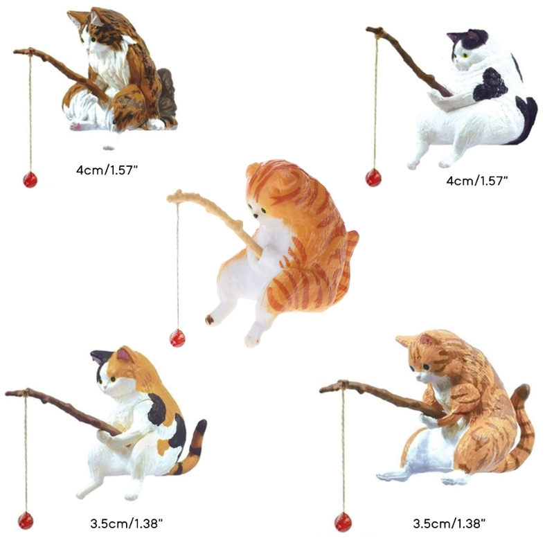 Vissen Kat Ornamenten Aquarium Landschapsarchitectuur Aquarium Decoratie Mini Kat Standbeeld Aquarium Accessoires Huishoudelijke Benodigdheden