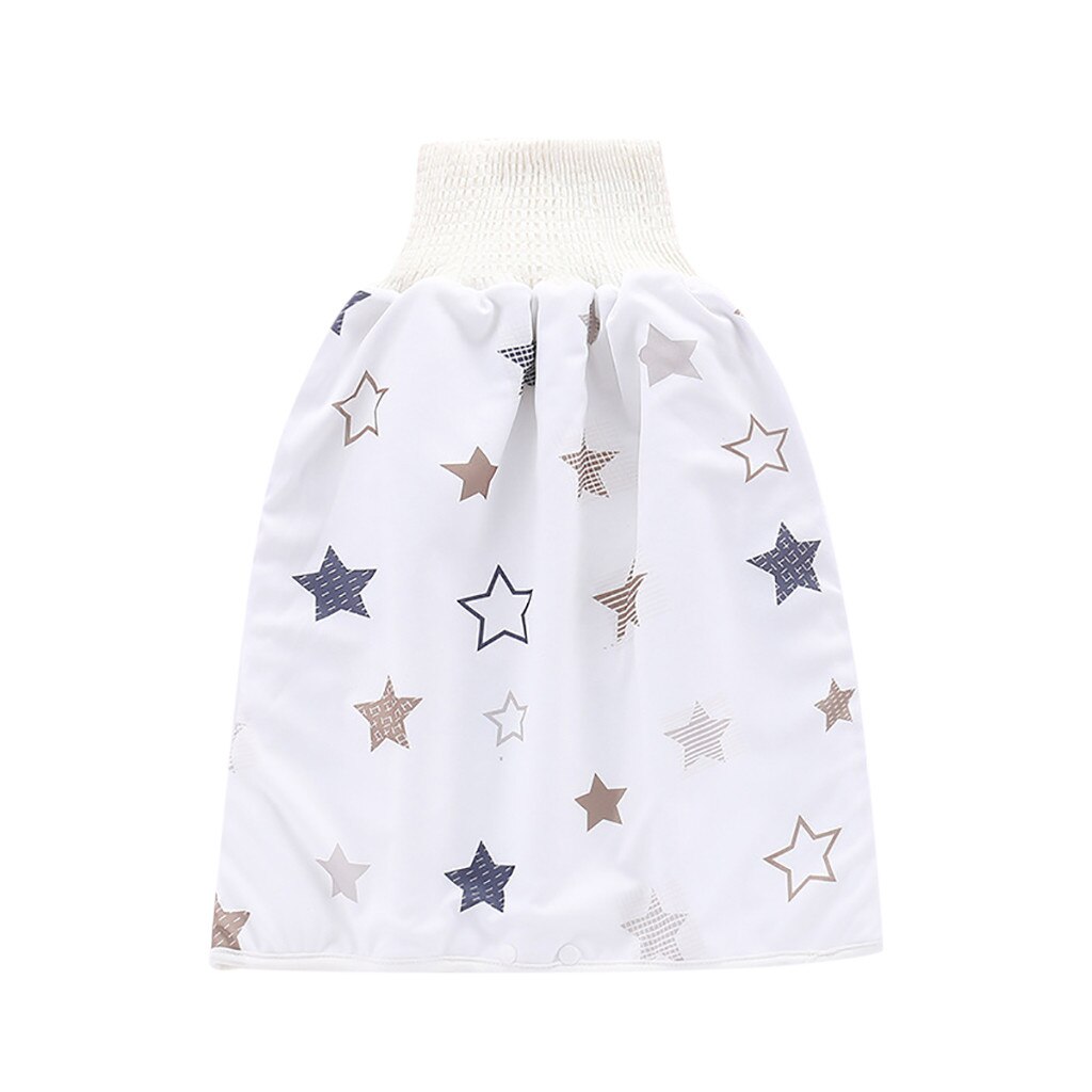 Falda de pañal para recién nacido, cálida, de algodón, cómoda, impermeable, para niños, bonita falda de pañales con estampado de dibujos animados, pantalones cortos 2 en 1 # P30: D / L