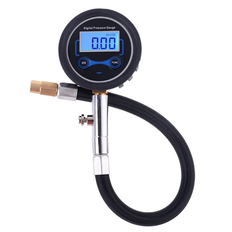 Digitale bandenspanningsmeter met draaiknop type 200 psi met adapterkit voor auto, fiets, motorfiets, basketbal, voetbal