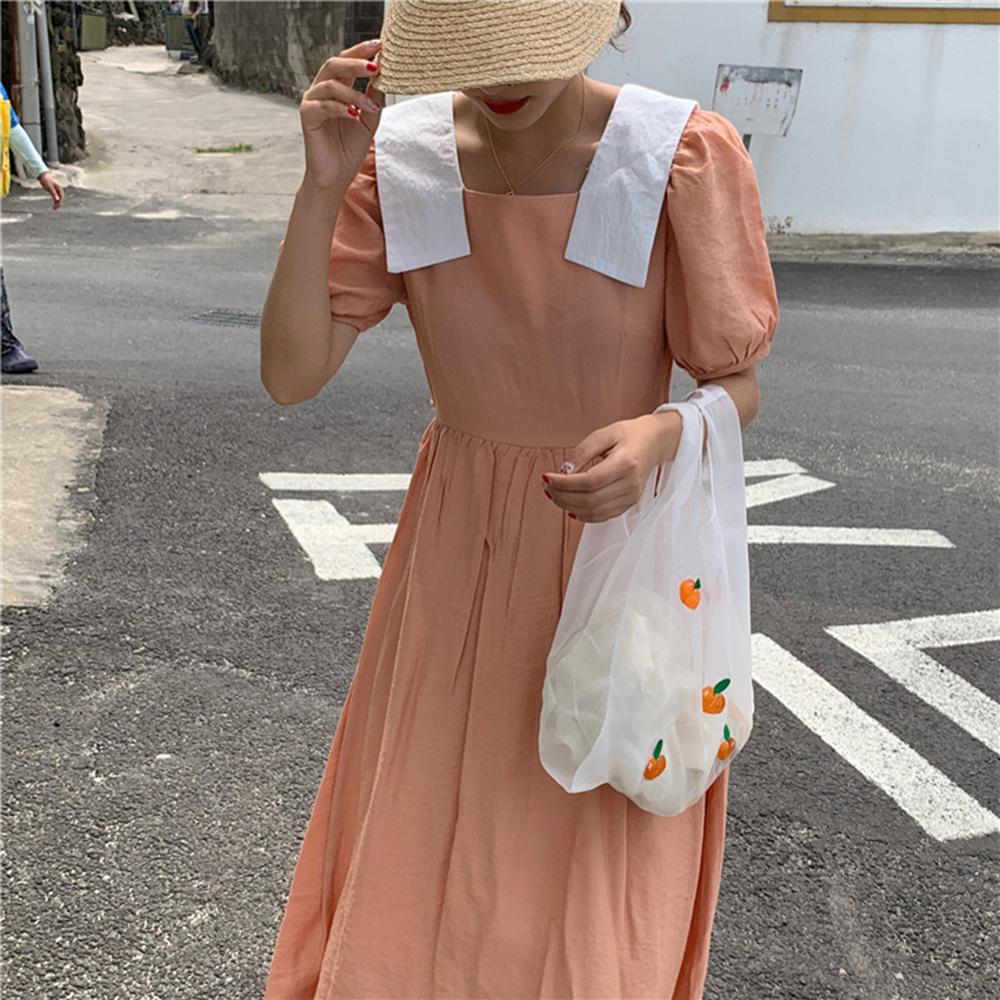 Kvinner organza mesh gjennomsiktig totes frukt broderi håndvesker koreansk stil kvinnelig øko handlepose vesker