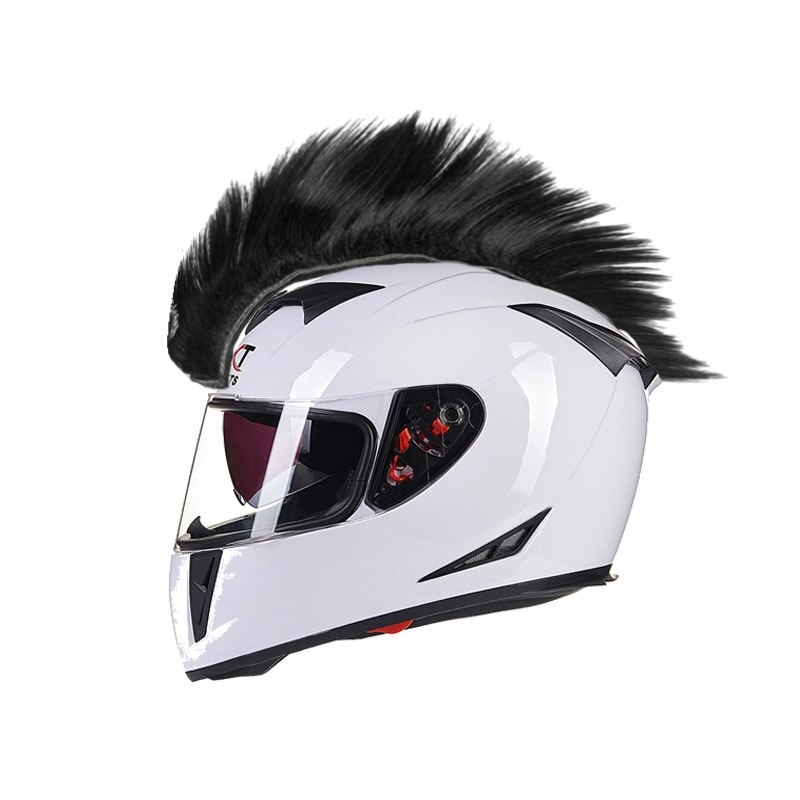 Legal capacete da motocicleta do punk do cabelo da motocicleta decoração tampas de festa de esqui decoração chapéus capacete vara peças unissex