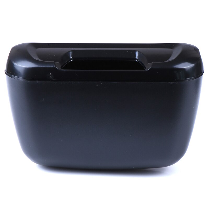 Mini Car Dustbin Case Box Car Storage Case Car Trash Bin Car Accessories: Black