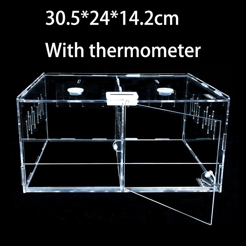 Bac Transparent en acrylique pour élever des reptiles, réservoir d&#39;insecte, araignée, tortue, lézard, couvercle Vivarium, produit pour animaux de compagnie, Terrarium: 1