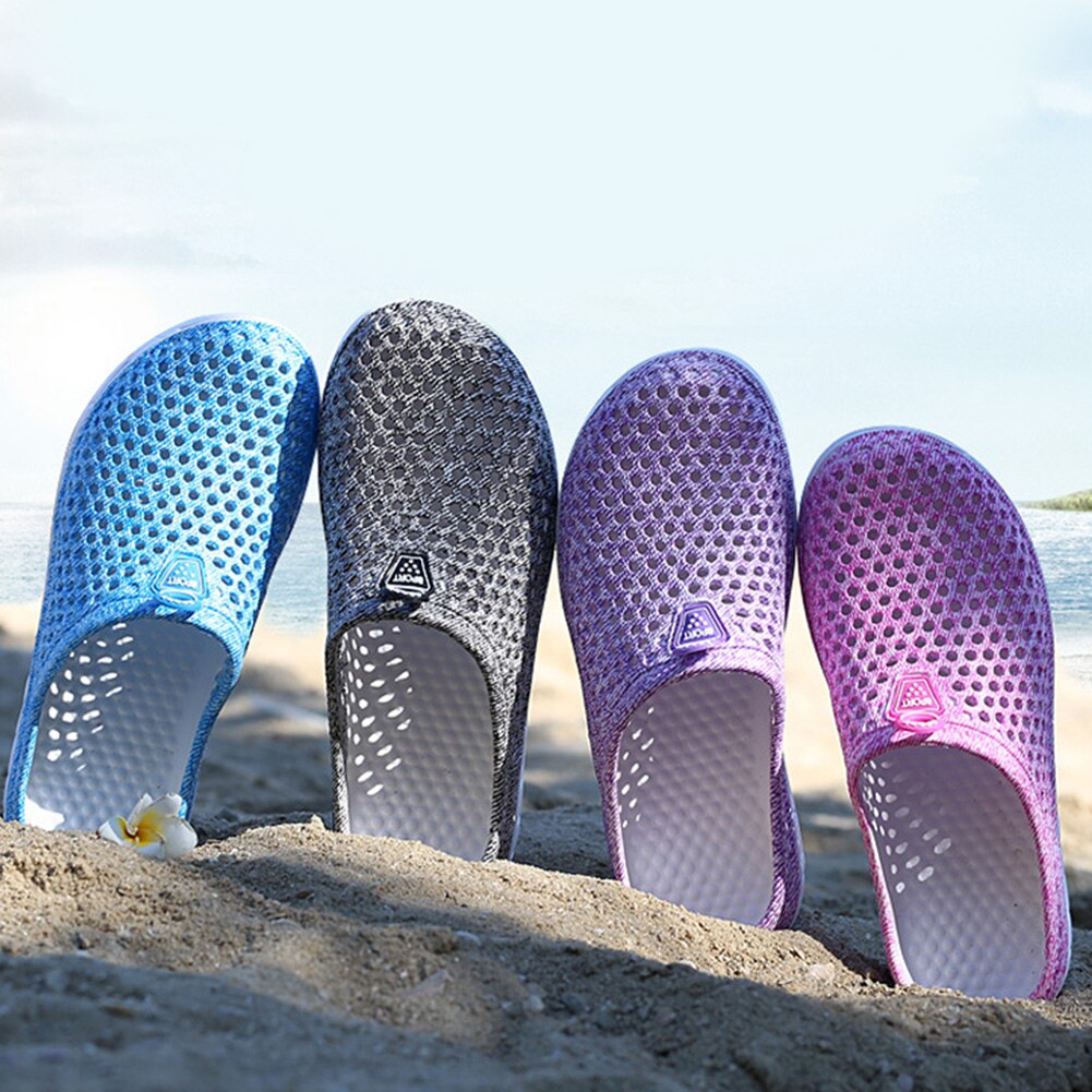 Sommer kvinder mænd udendørs strand flade hjemmesko sandaler anti-slip åndbare sko