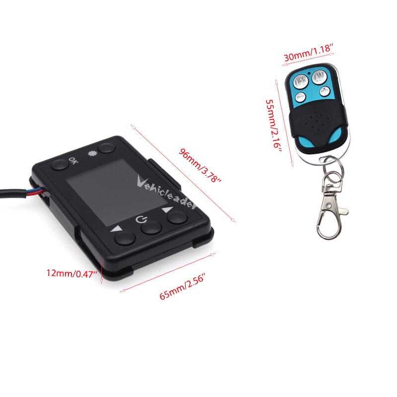 Calefacción estacionaria para motores diésel, calentador de aire de 12V/24V con interruptor de pantalla LCD y 4 botones, mando a distancia, Kit de Control