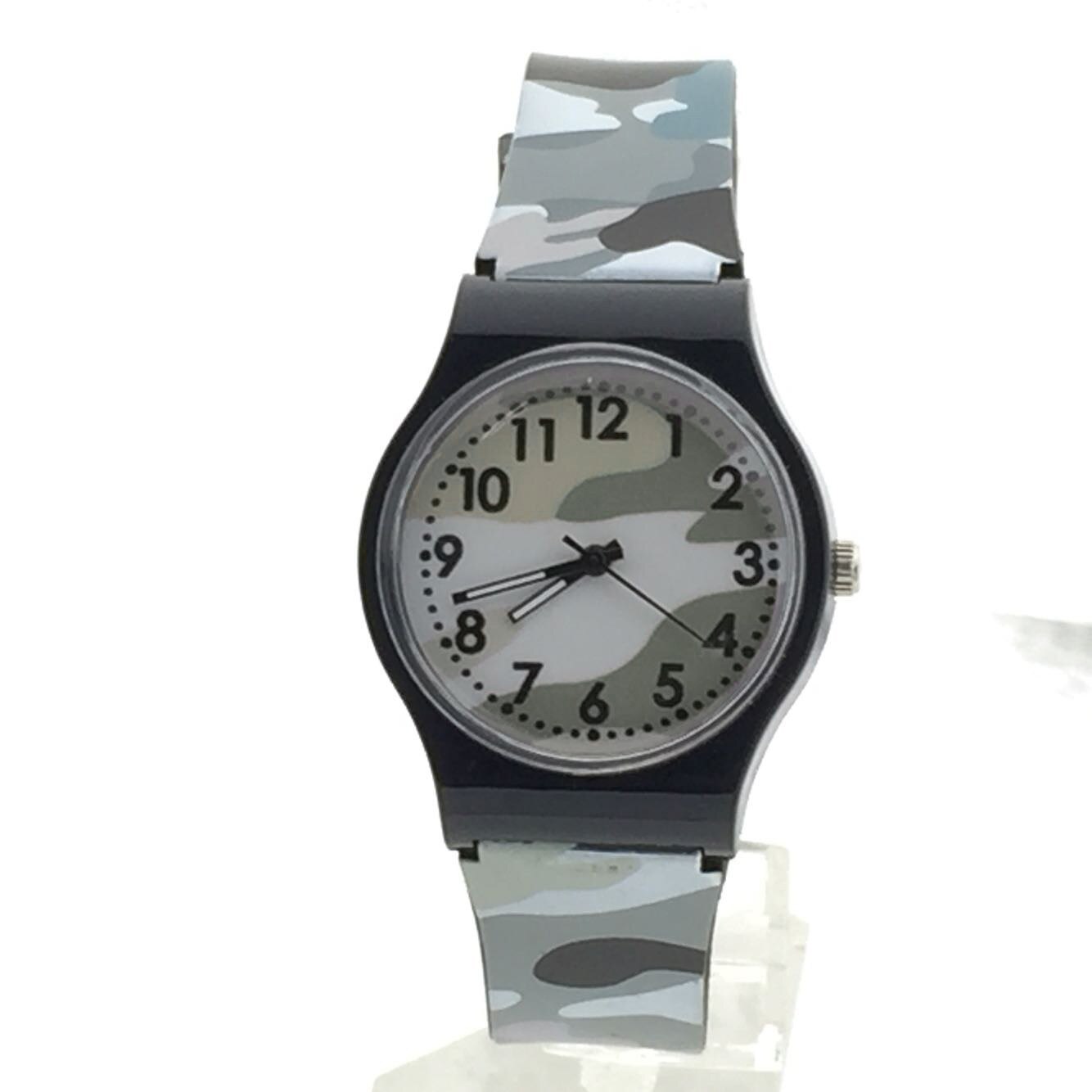 Silicone Camouflage Children Watch Quartz Wristwatch Student Watch kids Relogio Infantil Clock For Girls Boy: B