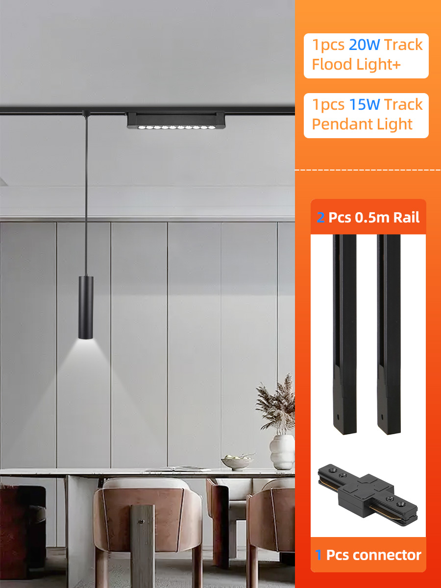 Set completo di luci a binario a LED 85 ~ 264V Faretto moderno per interni per la casa Soggiorno Negozio Plafoniera Illuminazione a binario