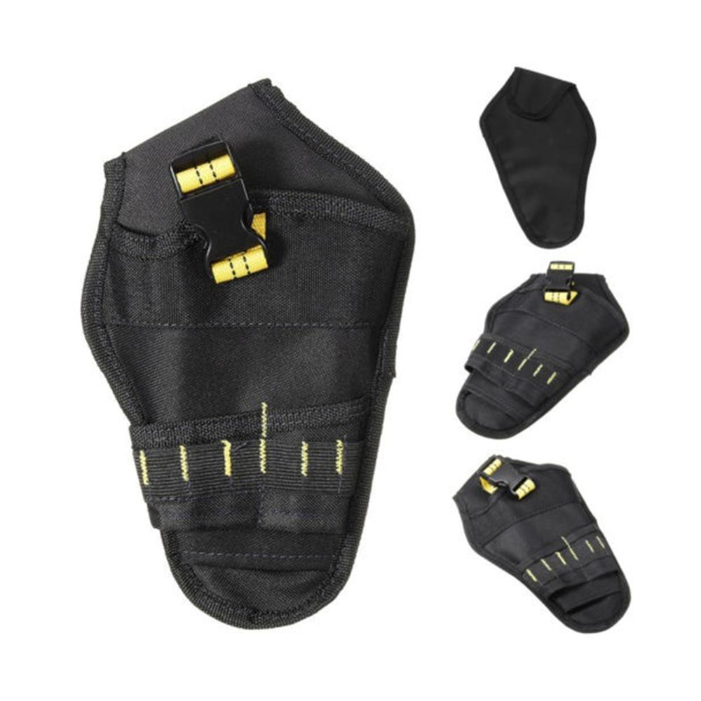 Portable Heavy Duty Drill Driver Holster Cordless Electrician Tool Bag Bit Holder Belt Pouch Waist Cordless Drill Storage Pocket