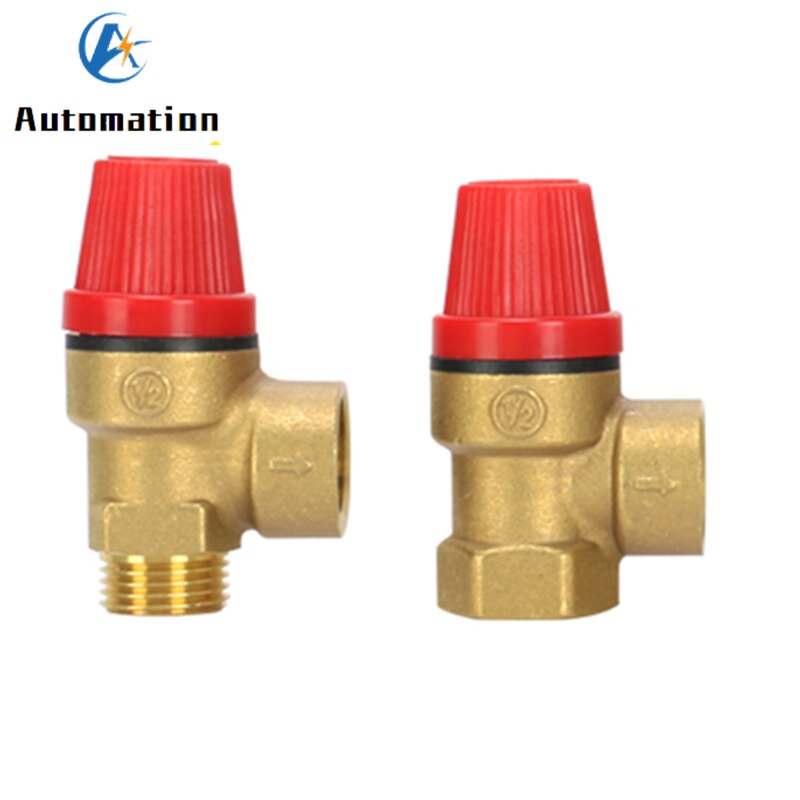1pcs Brass Safety Valve Drain Relief Switch For Solar Water Heater Inner & Outer Wire Brass Safety Valve 1/2" 3/4"