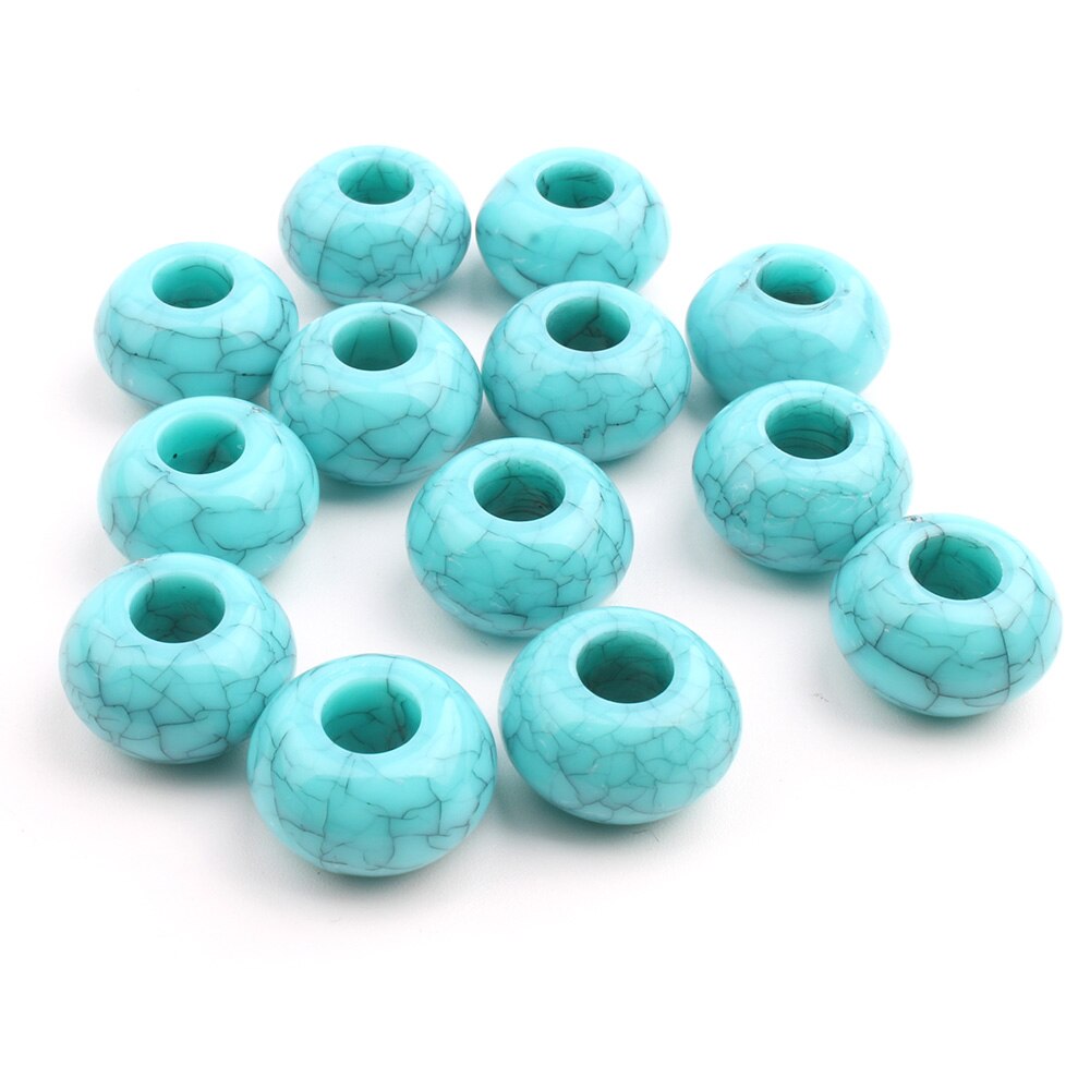 20 stk/parti dreadlocks hårring hår fletning perler blå farvet hår fletning dread dreadlock perler manchetter klip ca 6mm hul