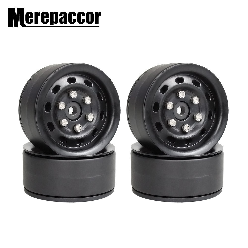 4 PCS Metal Beadlock 1.9 Wheel Rim for 1/10 RC Rock Crawler Traxxas TRX-4 Axial SCX10