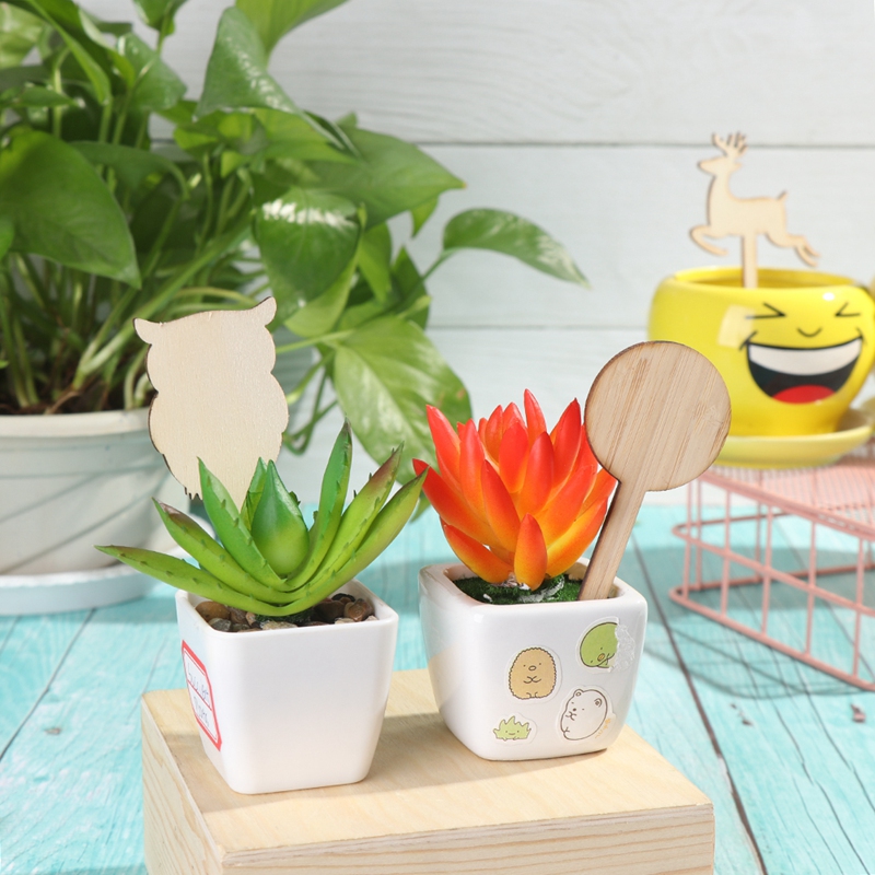 Plant Tags Bamboe Plant Markers Kwekerij Labels T Type Plant Markers Bonsai Label Tuin Bloemen Gereedschappen Plant Label 10 stuks