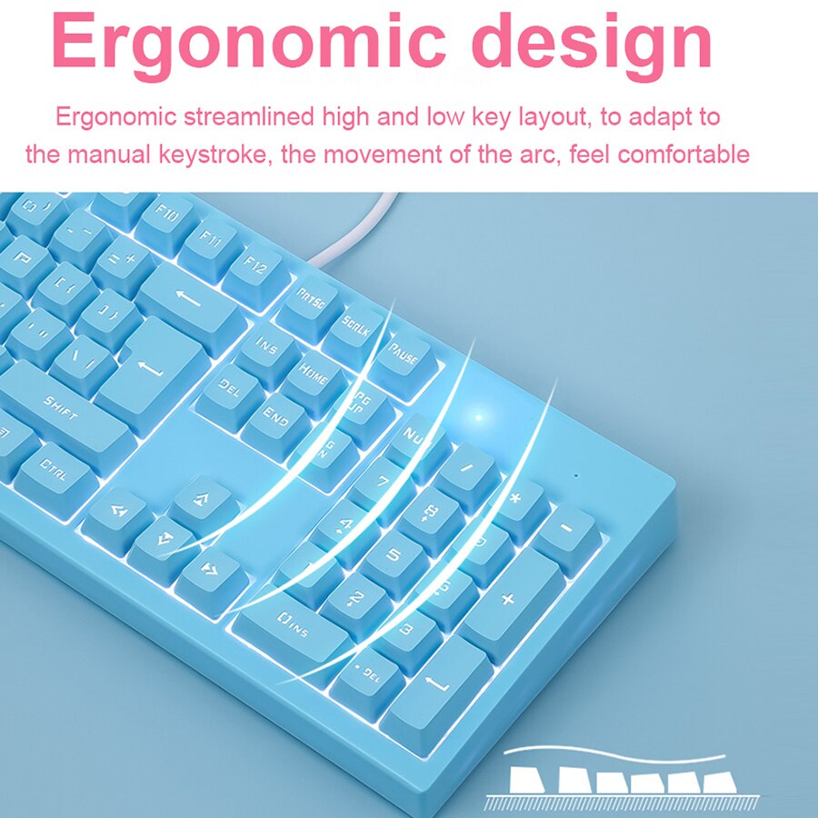 Wireless Gaming Keyboard Mouse Set Rechargeable PC Gamer Keyboard Backlit Mechanical Feeling Keyboard Game Mouse For PC Gamer