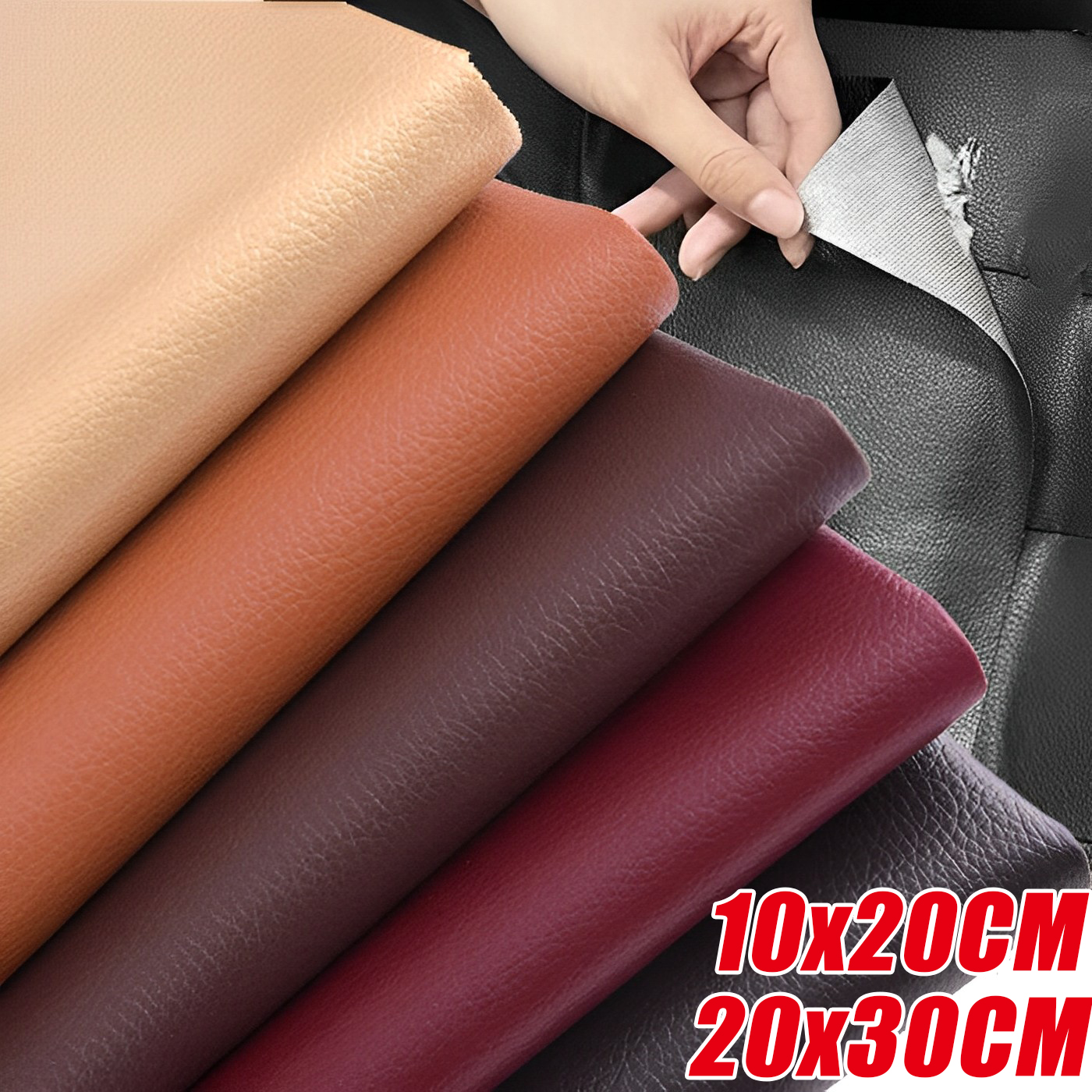 Reparaturflicken für Autositze, selbstklebende Leder-PU-Stoffaufkleber für Lederkleidung, Sofa, Autositz, Möbel, Taschen, Reparatur, klebrig