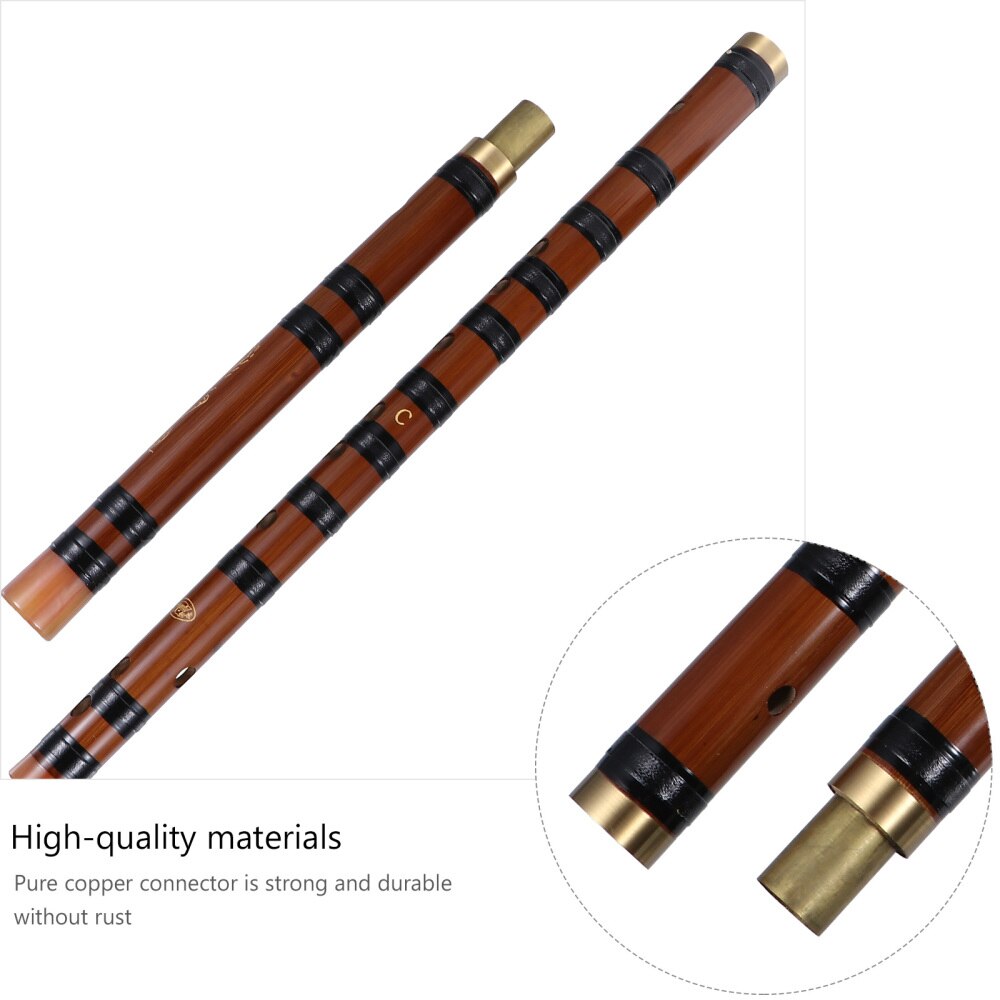 1 Set Bamboo Flute Playing Flute Classic Musical Instrument (Key)