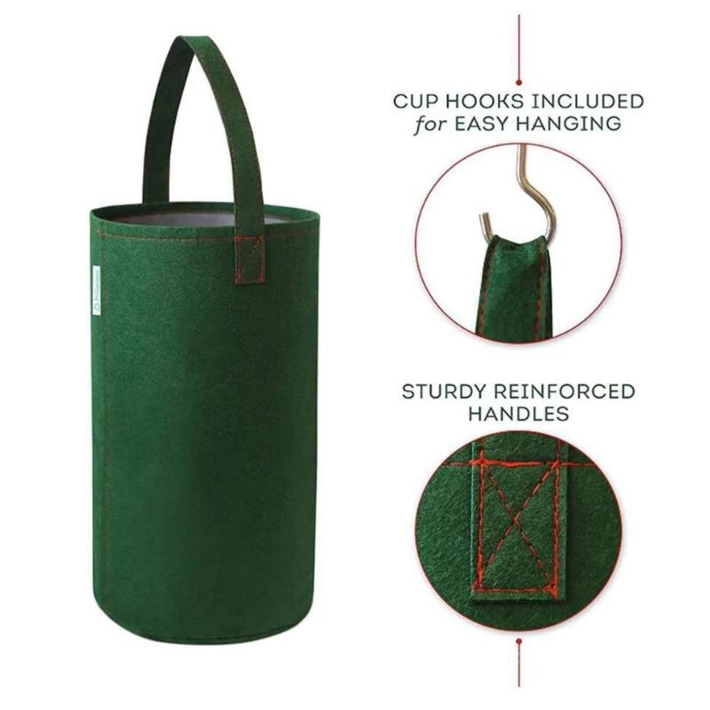 Vilt Plant Grow Bag Aardappel Grow Bag Met Handvat Opknoping Plant Pot Voor Groente Fruit Tuin Yard Planten Potten Saco de Cultivo
