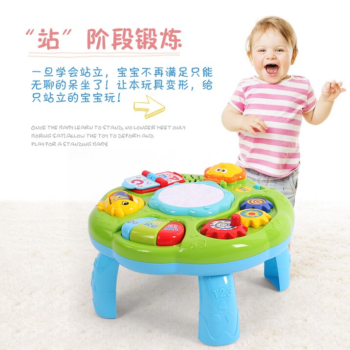 Baby læring rollator sidde og stå rollator vokser baby pop 'n aktivitetsbord