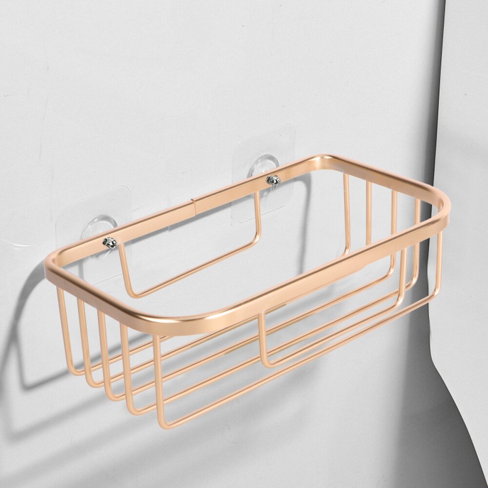 1PC No Punching Tissue Box Suction Cup Toilet Paper Towel Holder for Home: Golden