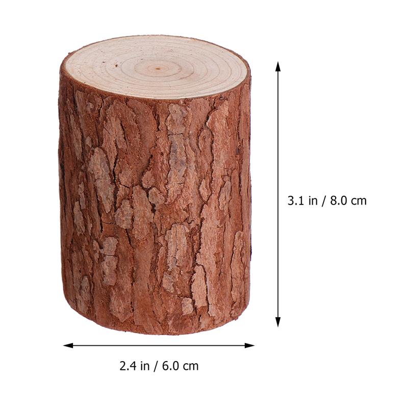 2 stücke Lebensechte Mini Dekor Modell Spielzeug Stumpf Holz Dekoration Modell Szene Stumpf