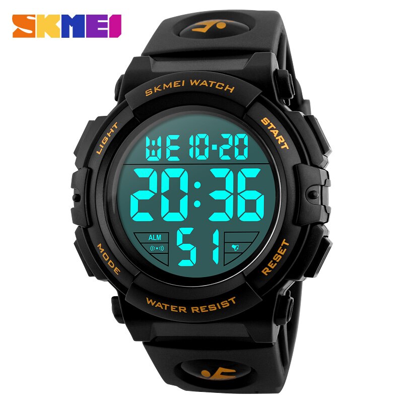 Kinder Kinder Uhren SKMEI Outdoor Sport Digital Uhr Wasserdicht 50M Kinder Jungen Armbanduhren 1258: Gold